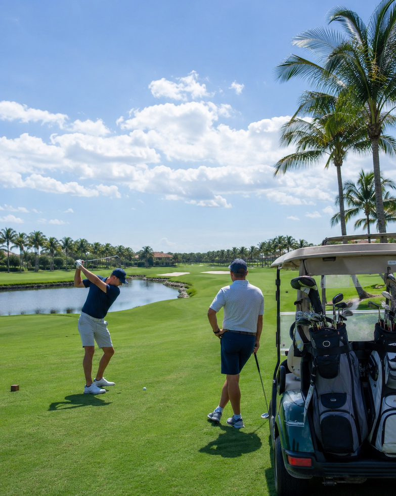 golfing